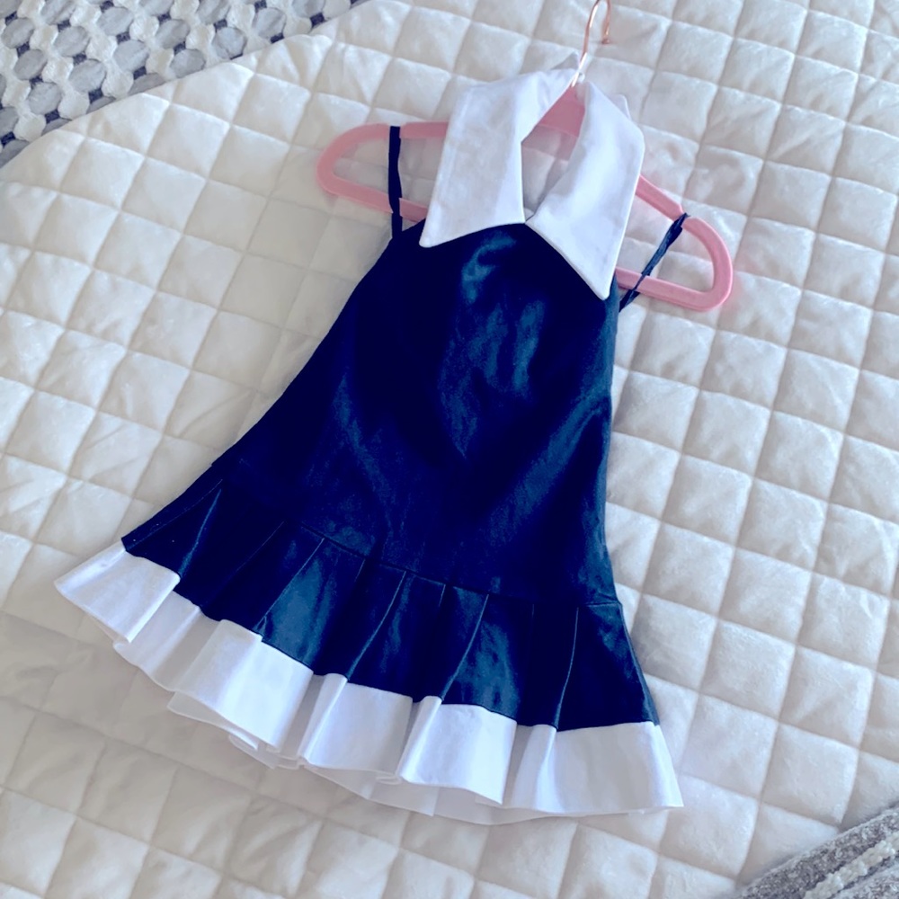 Navy Blue Helena by Neiman Marcus Baby Girls Halter Dress